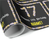 17. Geburtstag: Blumennummer, Individuelle Name, B Geschenkpapier (Rolleneckpunkt)