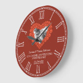 17. Geburtstag des Carnelian Custom Foto Große Wanduhr (Winkel)