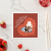 17. Geburtstag des Carnelian Custom Foto Serviette (Beispiel)