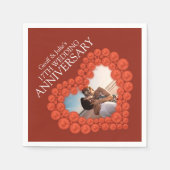 17. Geburtstag des Carnelian Custom Foto Serviette (Vorderseite)