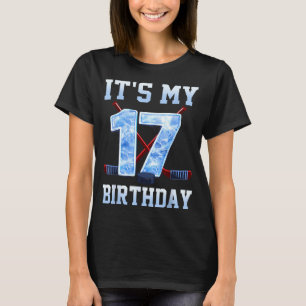 17. Geburtstag Eishockey 17 Jahre Bday Junge Kinde T-Shirt