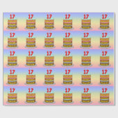17. Geburtstag: Fun Cake and Candles + Individuell Geschenkpapier (Flach)