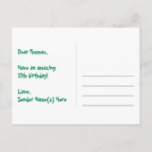 17. Geburtstag - Fun Fireworks Pattern + Regenboge Postkarte (Rückseite)