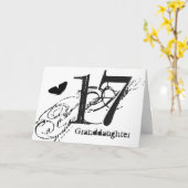 17. Geburtstag für eine Enkelin, Schmetterling Karte (Gelbe Blume)