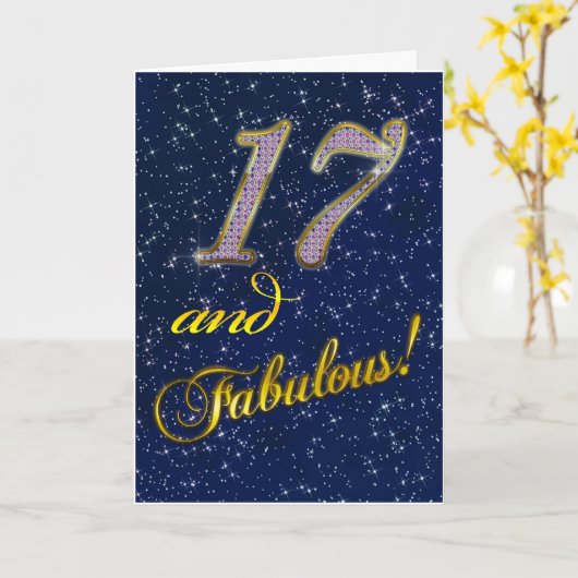17. Geburtstag für jemanden Fabulous Karte (Gelbe Blume)
