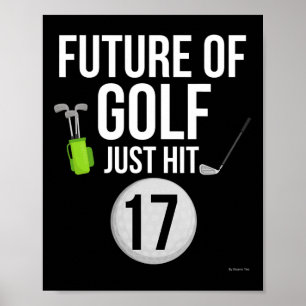 17. Geburtstag Golf T Shirt 17 Jahre alt Geburtsta Poster