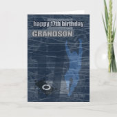 17. Geburtstag Grandson Modernes Design Karte (Vorderseite)