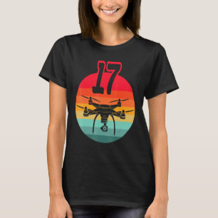 17. Geburtstag I Retro Remote Kontrolle Drohnen mi T-Shirt