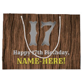 17. Geburtstag: Inspirierter Country Western Look, Große Geschenktüte (Rückseite)