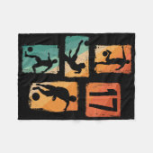 17. Geburtstag Junge Mädchen Fußballspieler Fußbal Fleecedecke (Vorderseite (Horizontal))