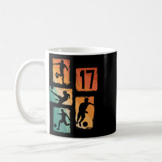 17. Geburtstag Junge Mädchen Fußballspieler Fußbal Kaffeetasse