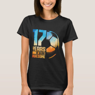 17. Geburtstag Junge Mädchen Fußballspieler Fußll T-Shirt
