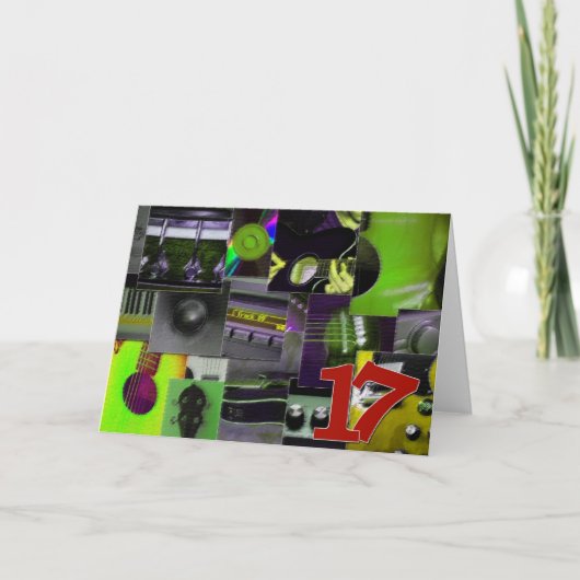 17. Geburtstag Karte (Vorderseite)