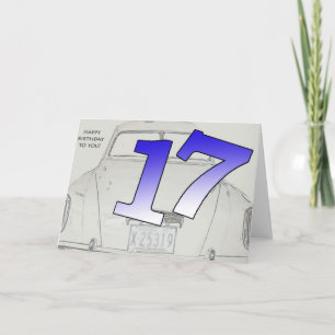17. Geburtstag Karte