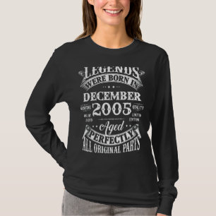 17. Geburtstag Legends Geboren im Dezember 2005 17 T-Shirt