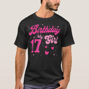 17 Geburtstag Mädchen Süße siebzehn 17. Rosa Krone T-Shirt