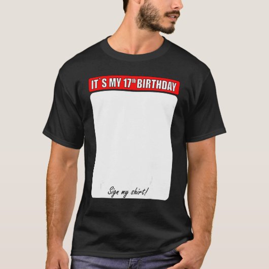 17. Geburtstag Mein Zeichen T-Shirt (Vorderseite)
