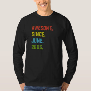 17. Geburtstag Phantastisch seit Juni 2005 17 Jahr T-Shirt