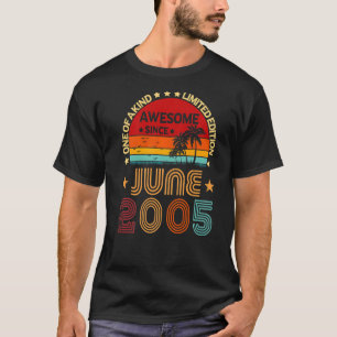 17. Geburtstag Phantastisch Seit Juni 2005 Vintag T-Shirt