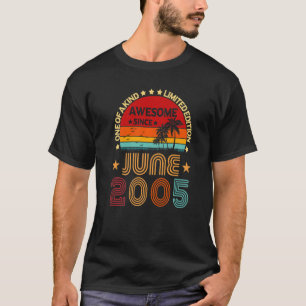 17. Geburtstag Phantastisch Seit Juni 2005 Vintag T-Shirt
