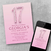 17. Geburtstag Pink Diamonds Einladung