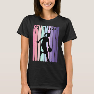 17. Geburtstag Retro Basketball Spieler 17 Jahre a T-Shirt