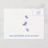 17. Geburtstag Schmetterling Tanz Postkarte (Rückseite)