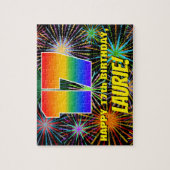 17. Geburtstag: Spaß, bunte feierliche Feuerwerke Puzzle (Vertikal)