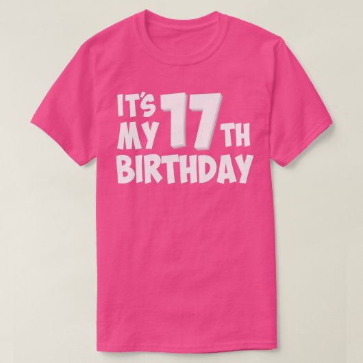 17. Geburtstag T-Shirt (Design vorne)