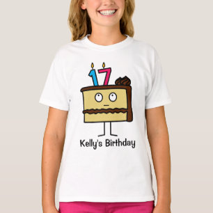17. Geburtstags-Kuchen mit Kerzen T-Shirt
