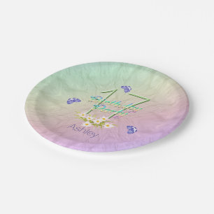 17. Geburtstags-Party-Schmetterlinge und Pappteller