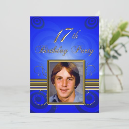 17. Geburtstagsfeier Einladung (Stehend Vorderseite)