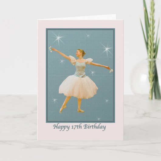 17. Geburtstagskarte mit Ballet Dancer Karte (Vorderseite)