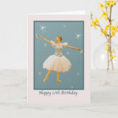 17. Geburtstagskarte mit Ballet Dancer Karte (Gelbe Blume)