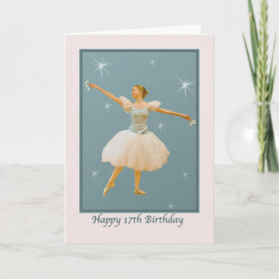 17. Geburtstagskarte mit Ballet Dancer Karte