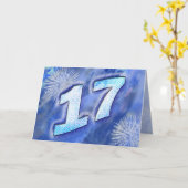 17. Geburtstagskarte mit Feuerwerk Karte (Gelbe Blume)