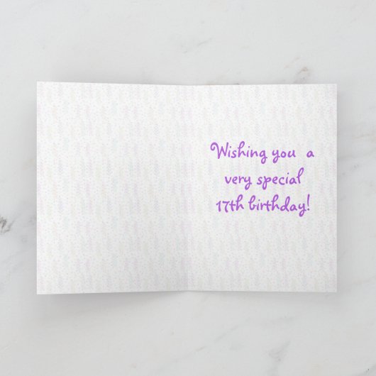 17. Geburtstagsmädchen Karte (Innenseite)