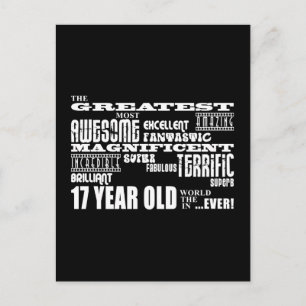 17. Geburtstagsparty Best siebzehnjährig Einladungspostkarte