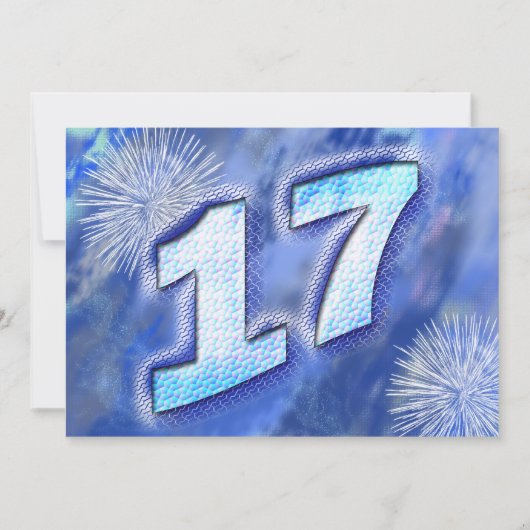17. Geburtstagsparty Einladung (Vorderseite)