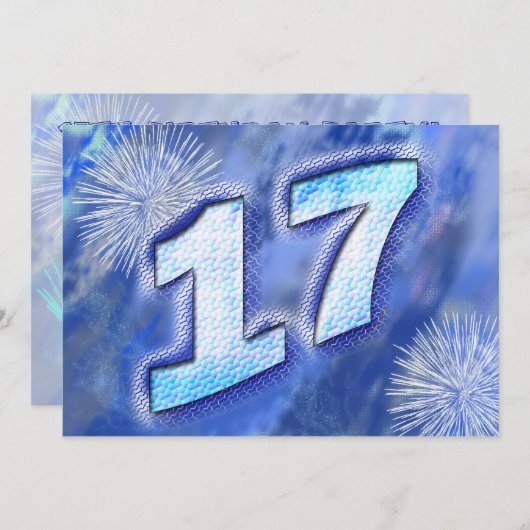 17. Geburtstagsparty Einladung (Vorne/Hinten)