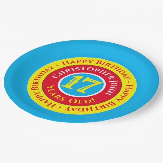 17. Geburtstagsparty Paper Teller (Schrägansicht)