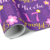 17. Geburtstagsverpackung des Geschenkpapier (Rolleneckpunkt)