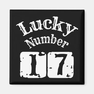 17 - Glückszahl 17 Magnet
