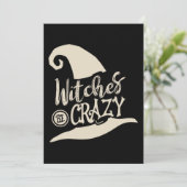 17.Halloween Funny Hexen sind verrückt Save The Date (Stehend Vorderseite)