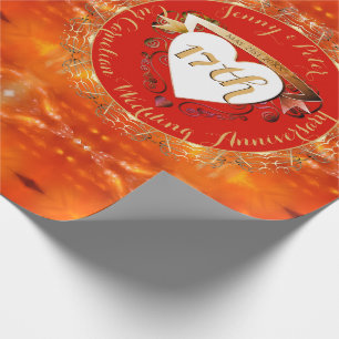 17. Hochzeitsjubiläum Karneol Geschenkpapier