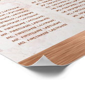 17 Hochzeitskartentafel aus Marmor Poster (Ecke)