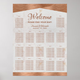 17 Hochzeitskartentafel aus Marmor Poster