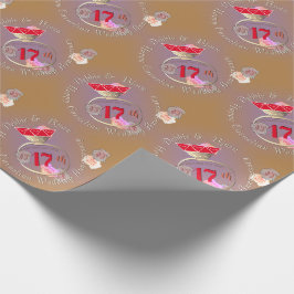 17. Hochzeitstag Karnellsche Ring & Rose Geschenkpapier