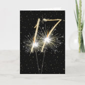 17. Hochzeitstag Sparkler Karte (Vorderseite)