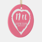 17. Hochzeitstag traditioneller Carnelier Keramik Ornament (Rechts)